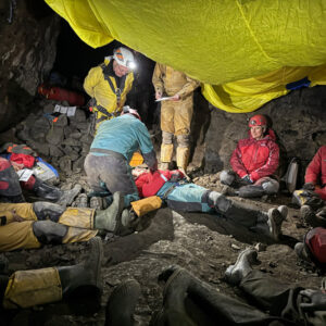 Underground casualty base construction/ Hypothermia protocols. (Pic: K.Lake)